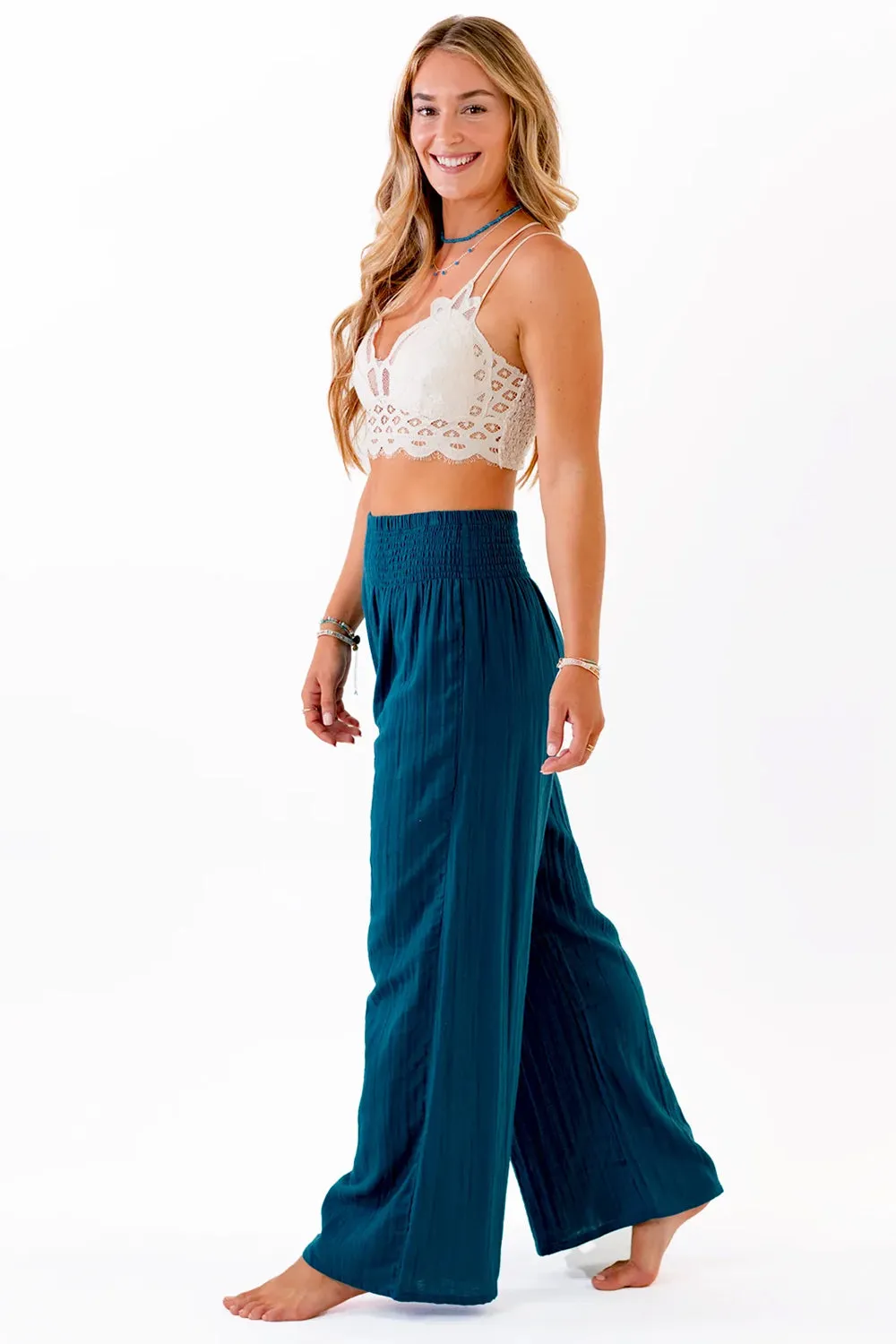 Lotus & Luna: Pacific Wide Leg Cotton Pants