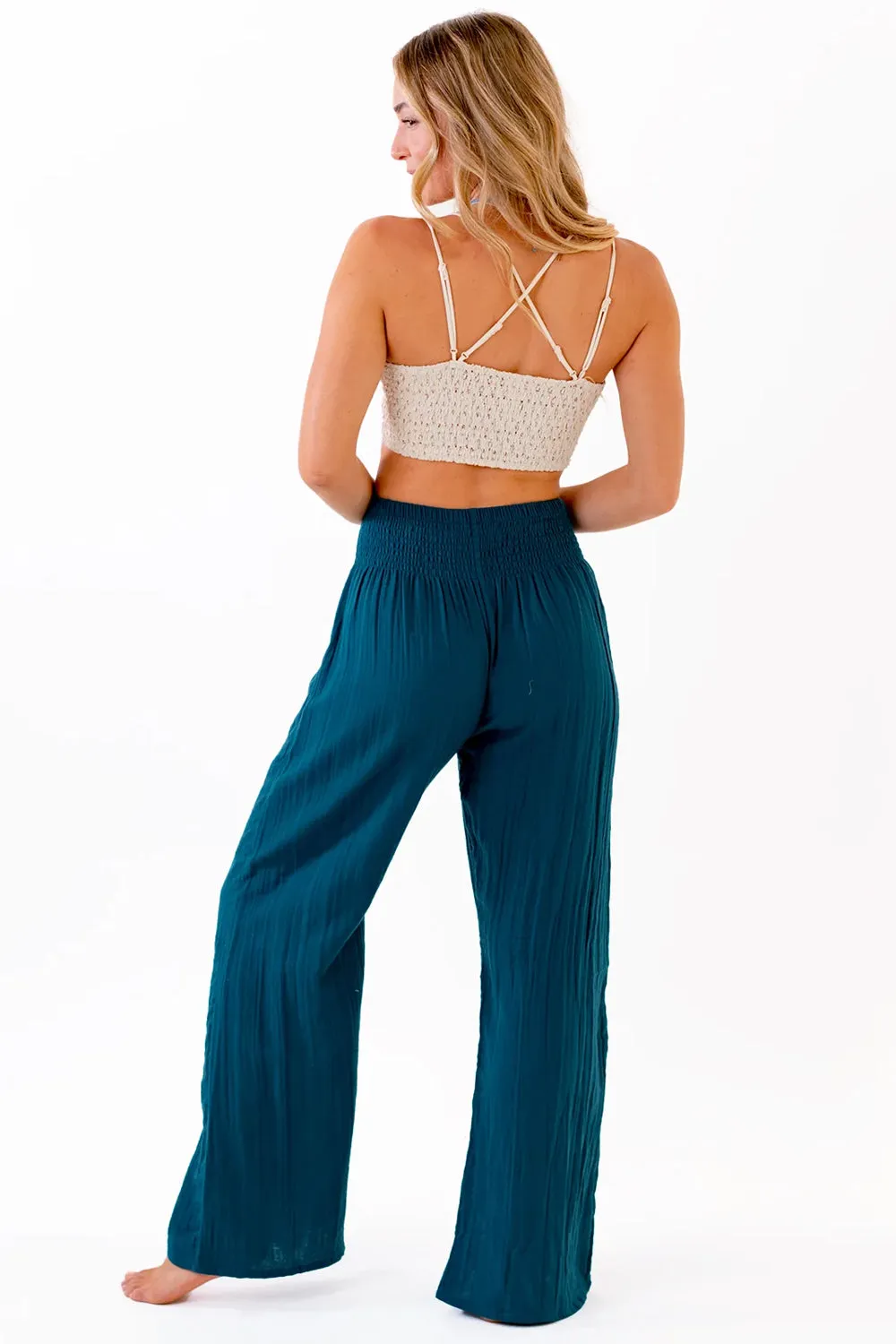 Lotus & Luna: Pacific Wide Leg Cotton Pants