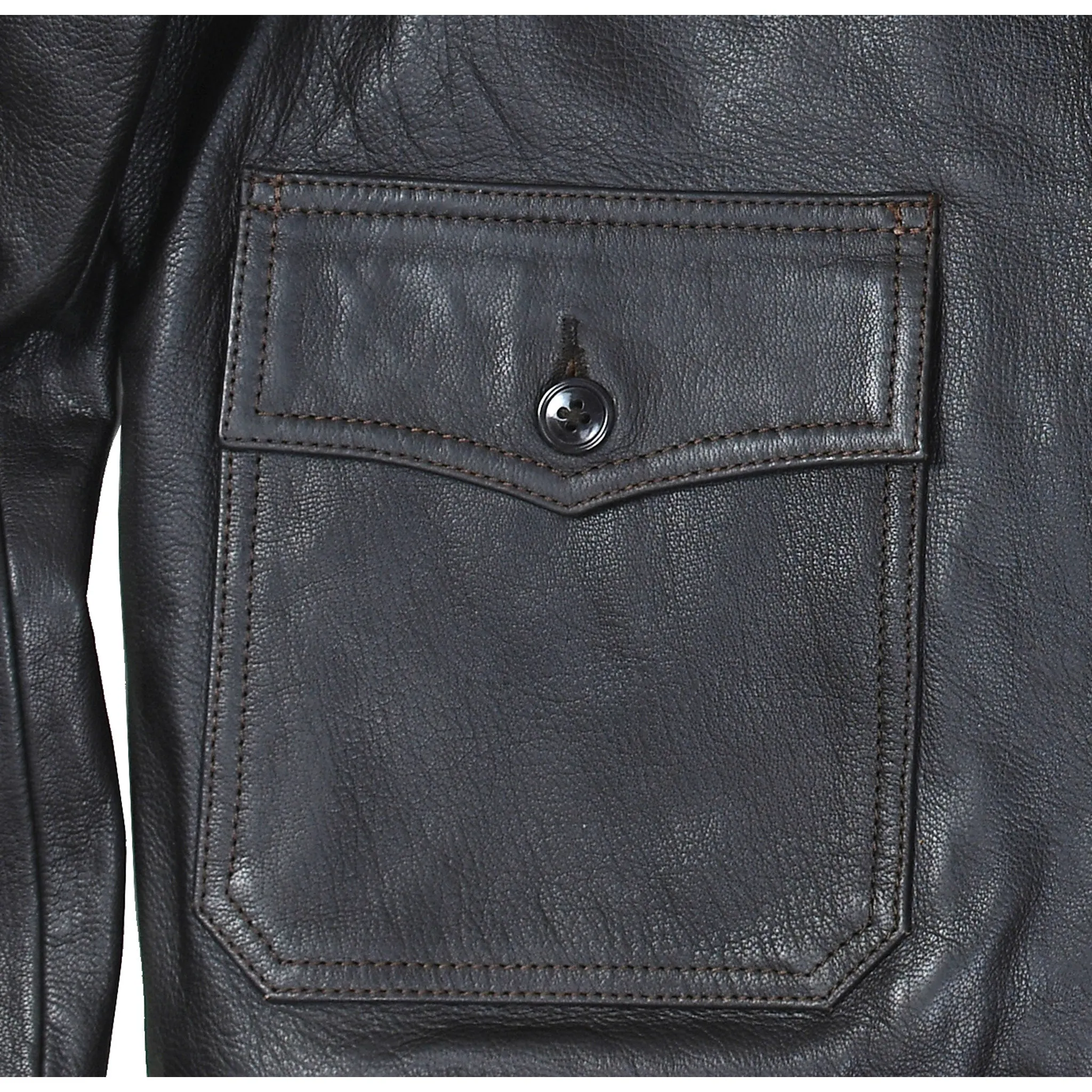 Men's G-1 55J14 Naval US Military Leather Flight Bomber Jacket