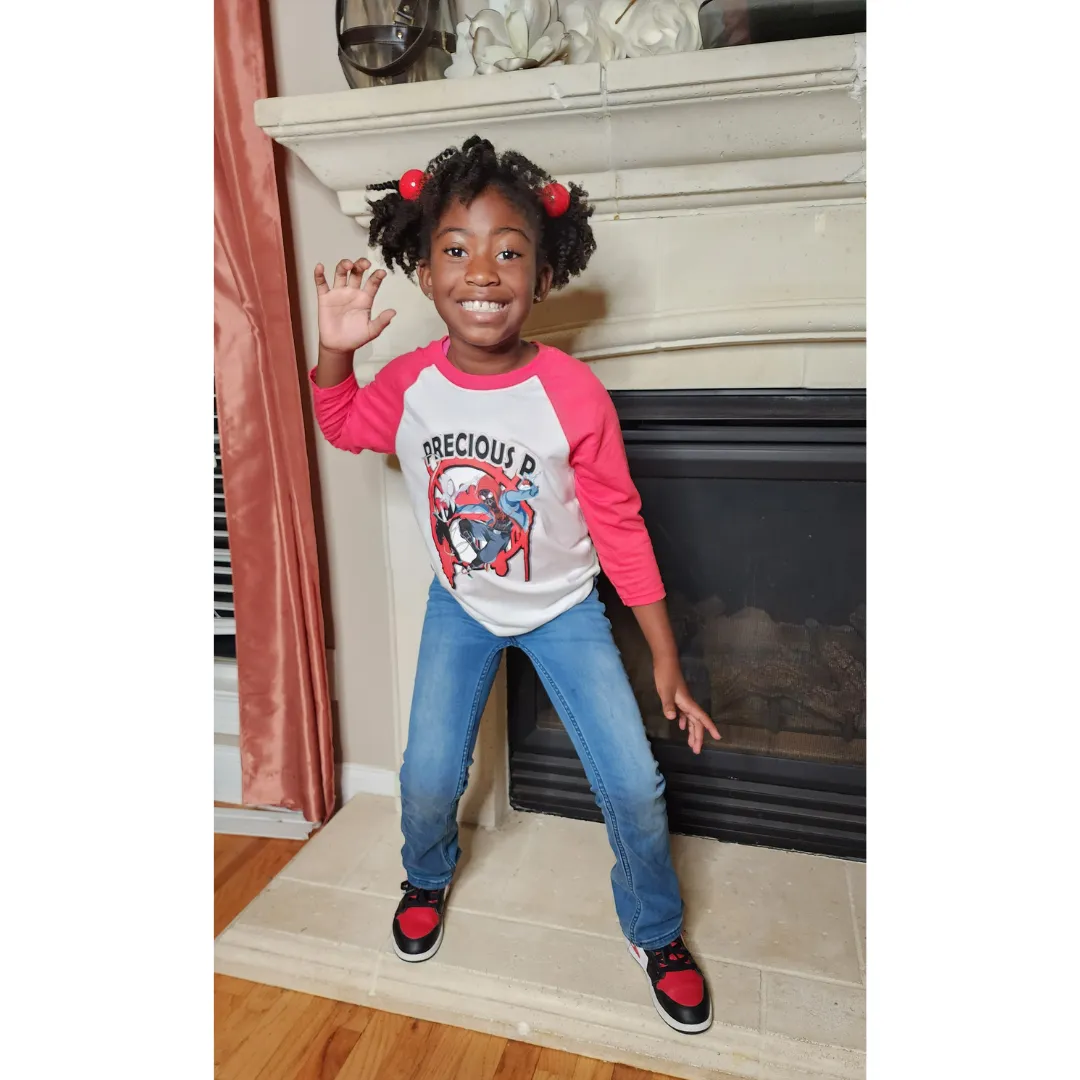 Miles Morales and Spider Gwen Red Youth Raglan