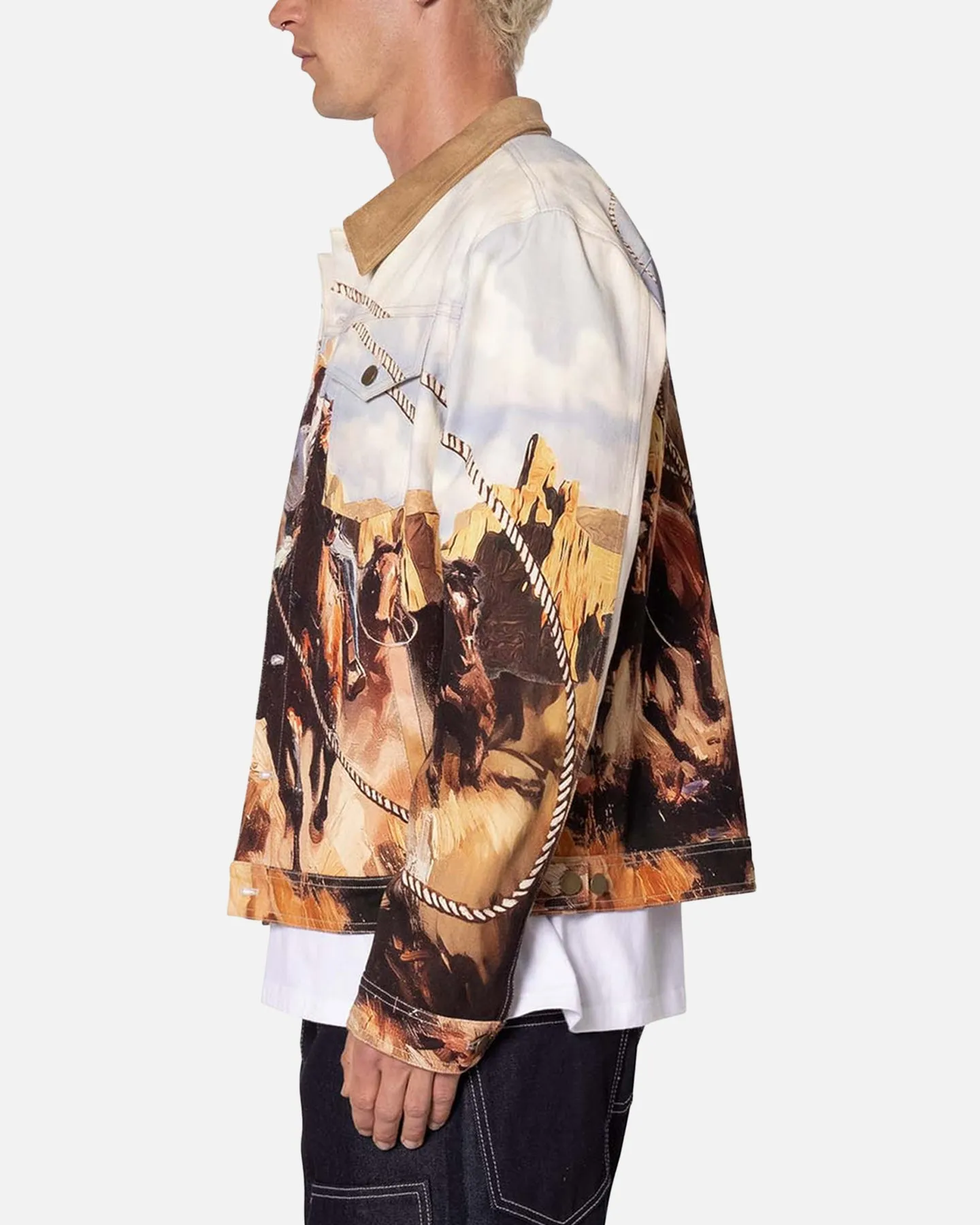 MNML Cowboy Print Trucker Jacket Multi