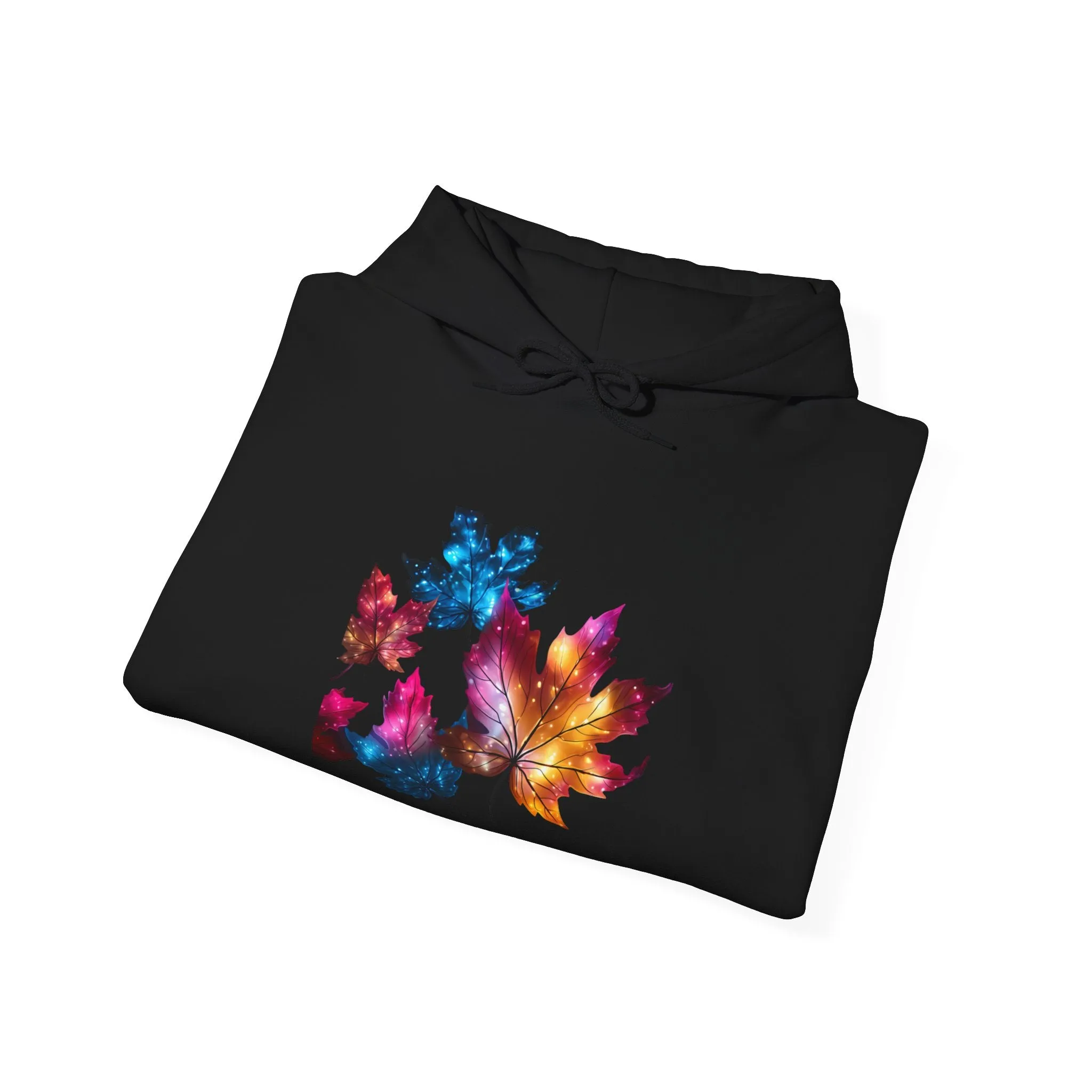 Neon Fall Leaves Unisex Heavy Blend™ Hooded Sweatshirt