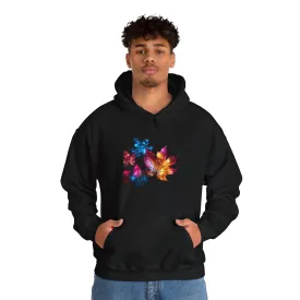 Neon Fall Leaves Unisex Heavy Blend™ Hooded Sweatshirt