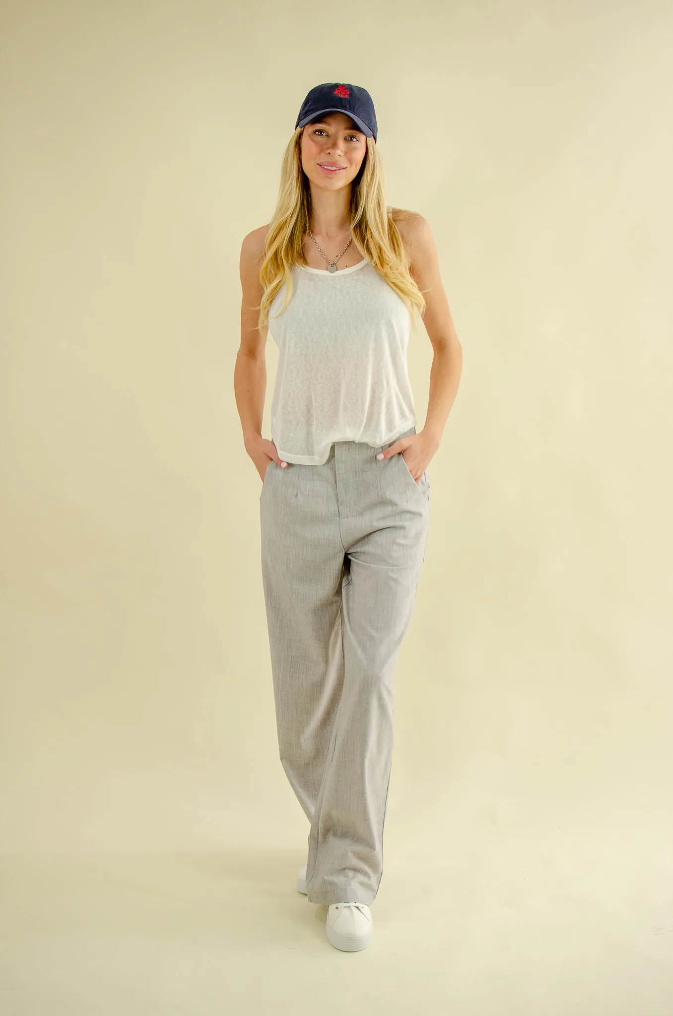 Nico High Waist Trousers Grey
