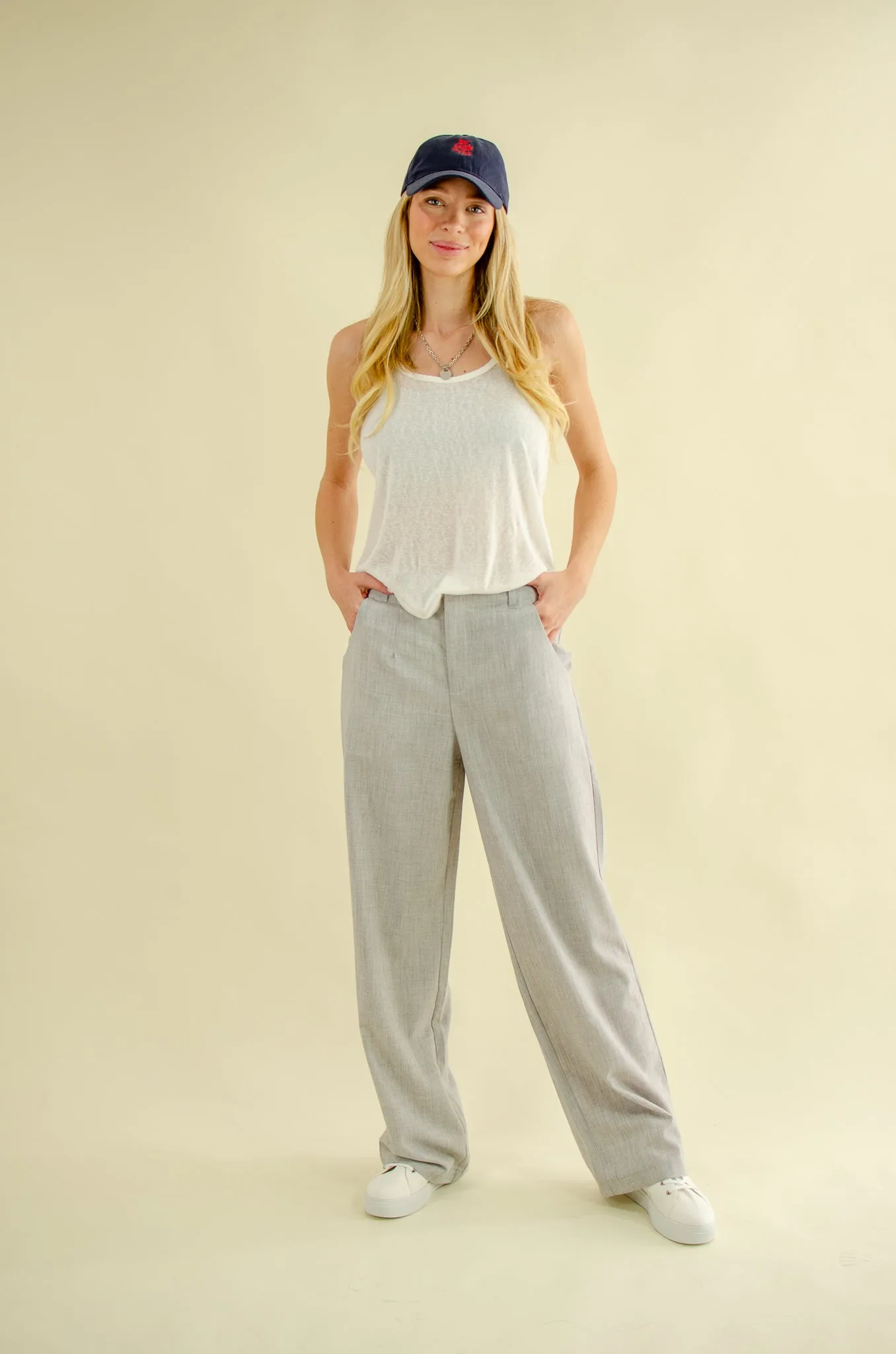 Nico High Waist Trousers Grey