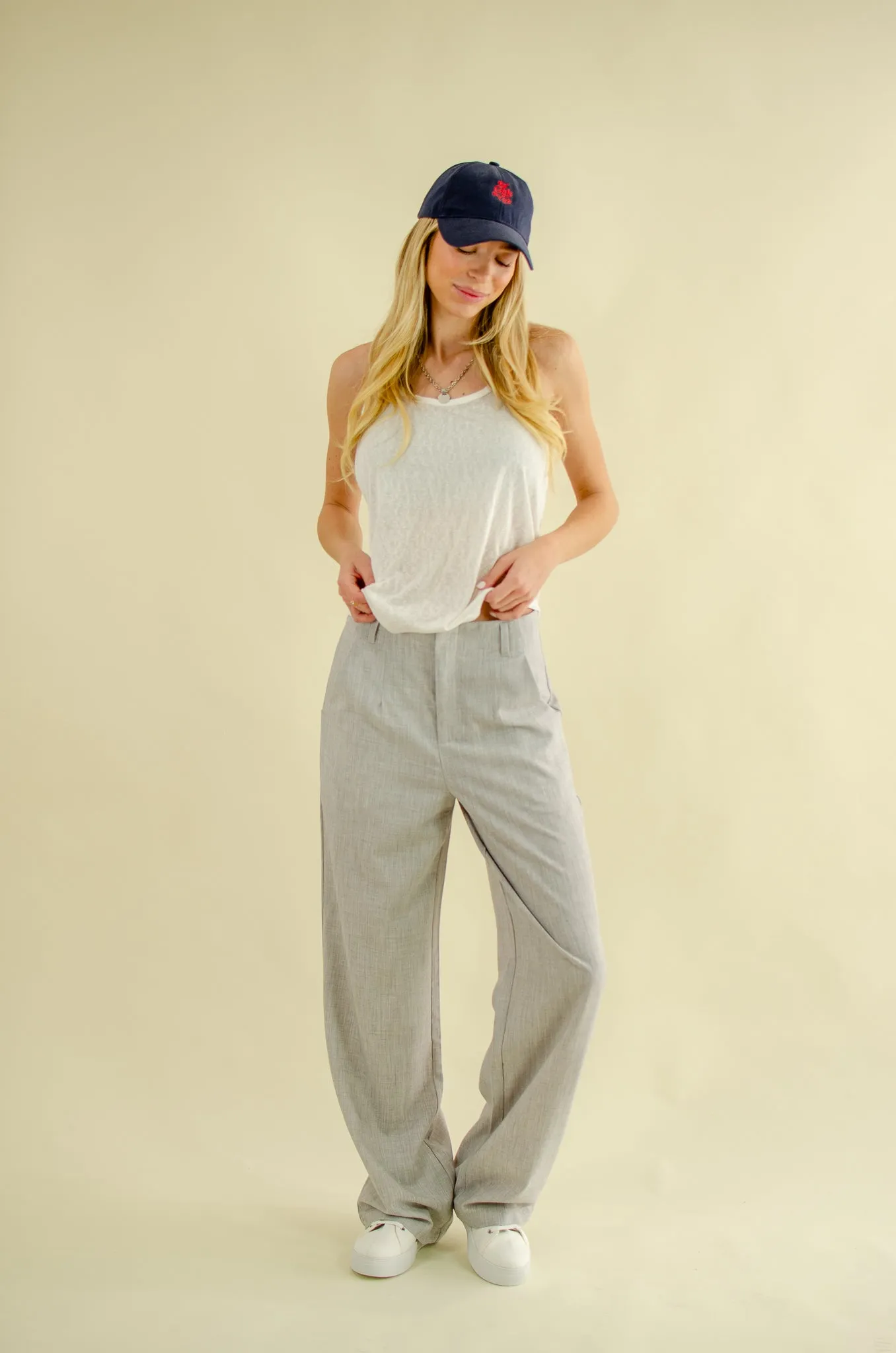 Nico High Waist Trousers Grey