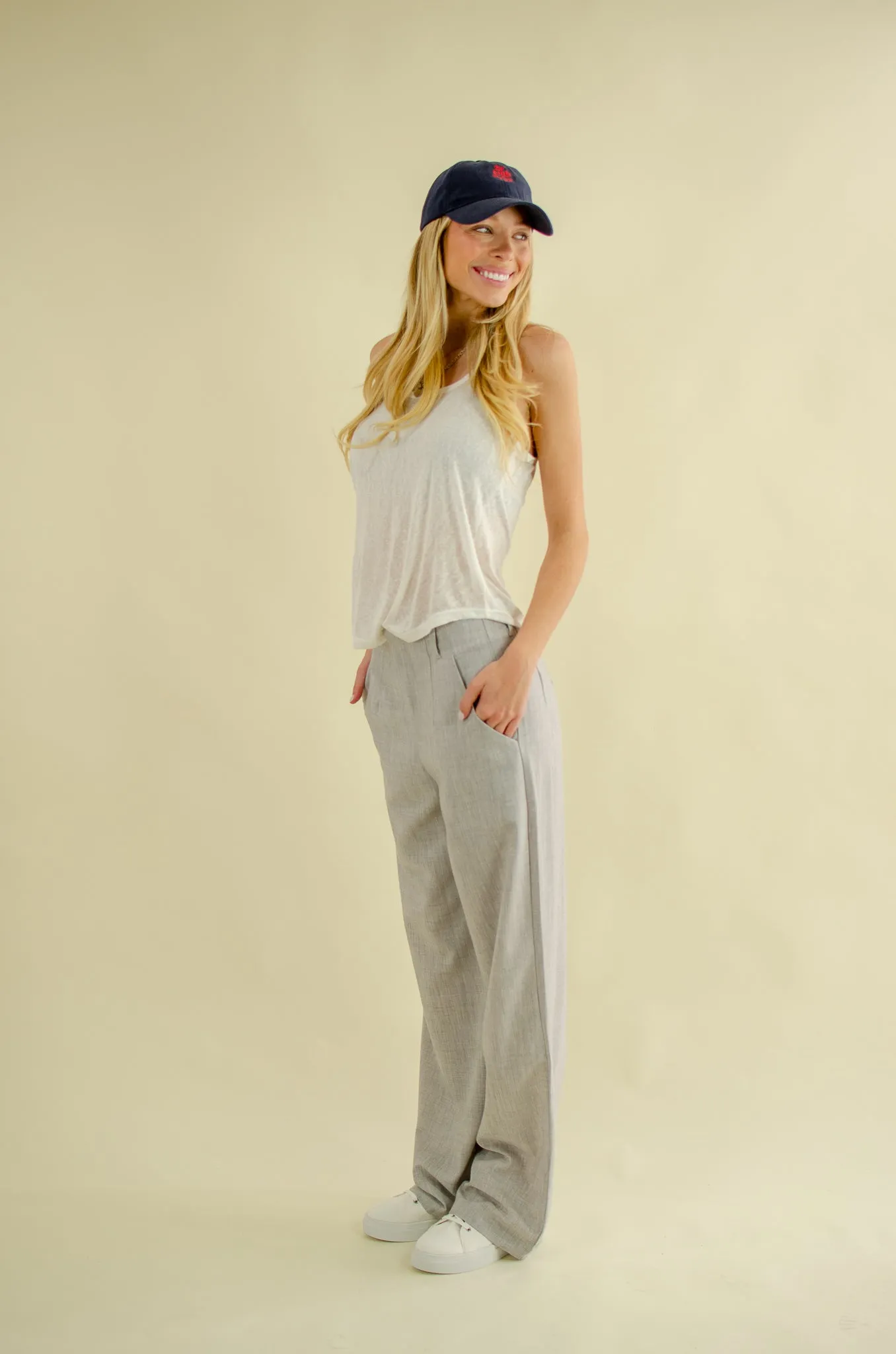 Nico High Waist Trousers Grey
