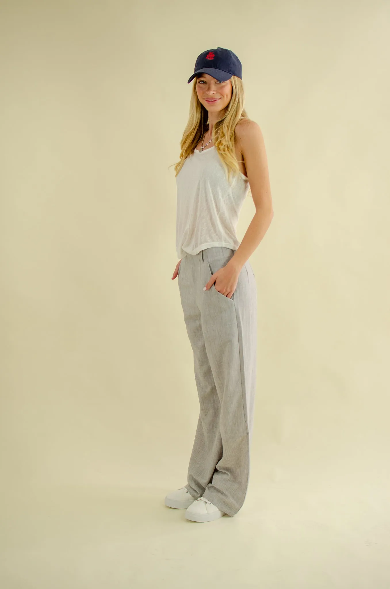 Nico High Waist Trousers Grey