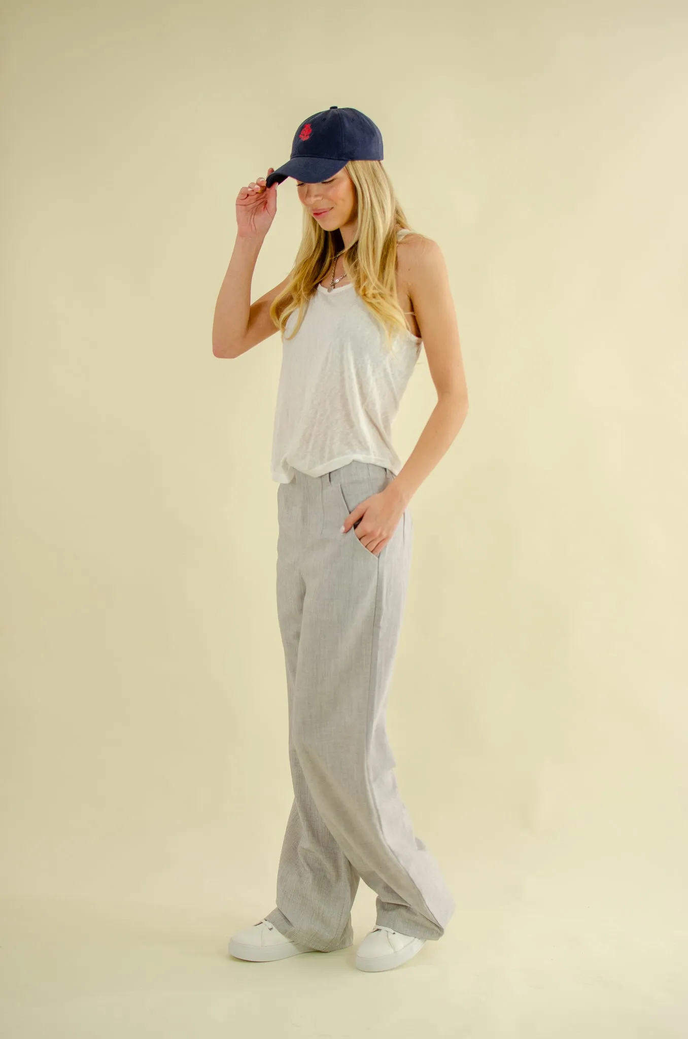 Nico High Waist Trousers Grey