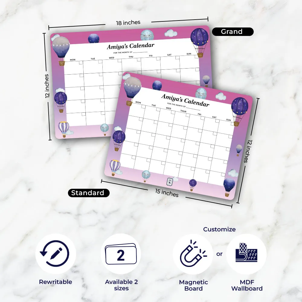 Night Flight Kids Calendar