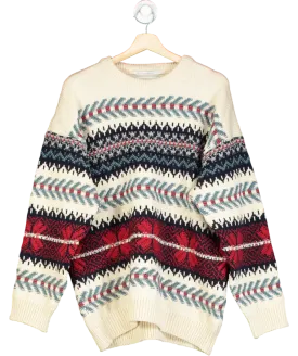 Peregrine Multicoloured Patterned Crewneck Knit UK M