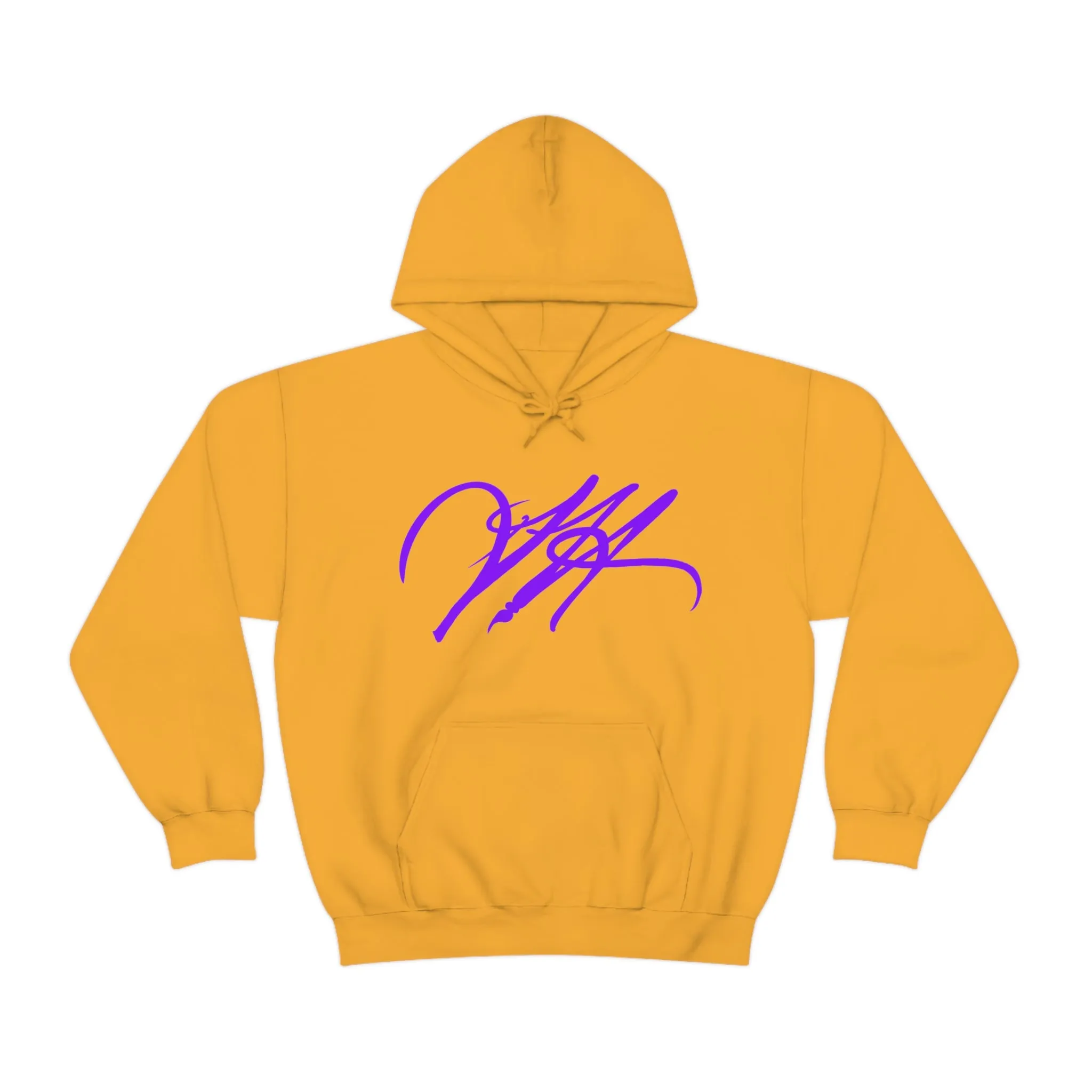 “Script Logo - Purple”- Unisex Hooded Sweatshirt by artist David Hilborn