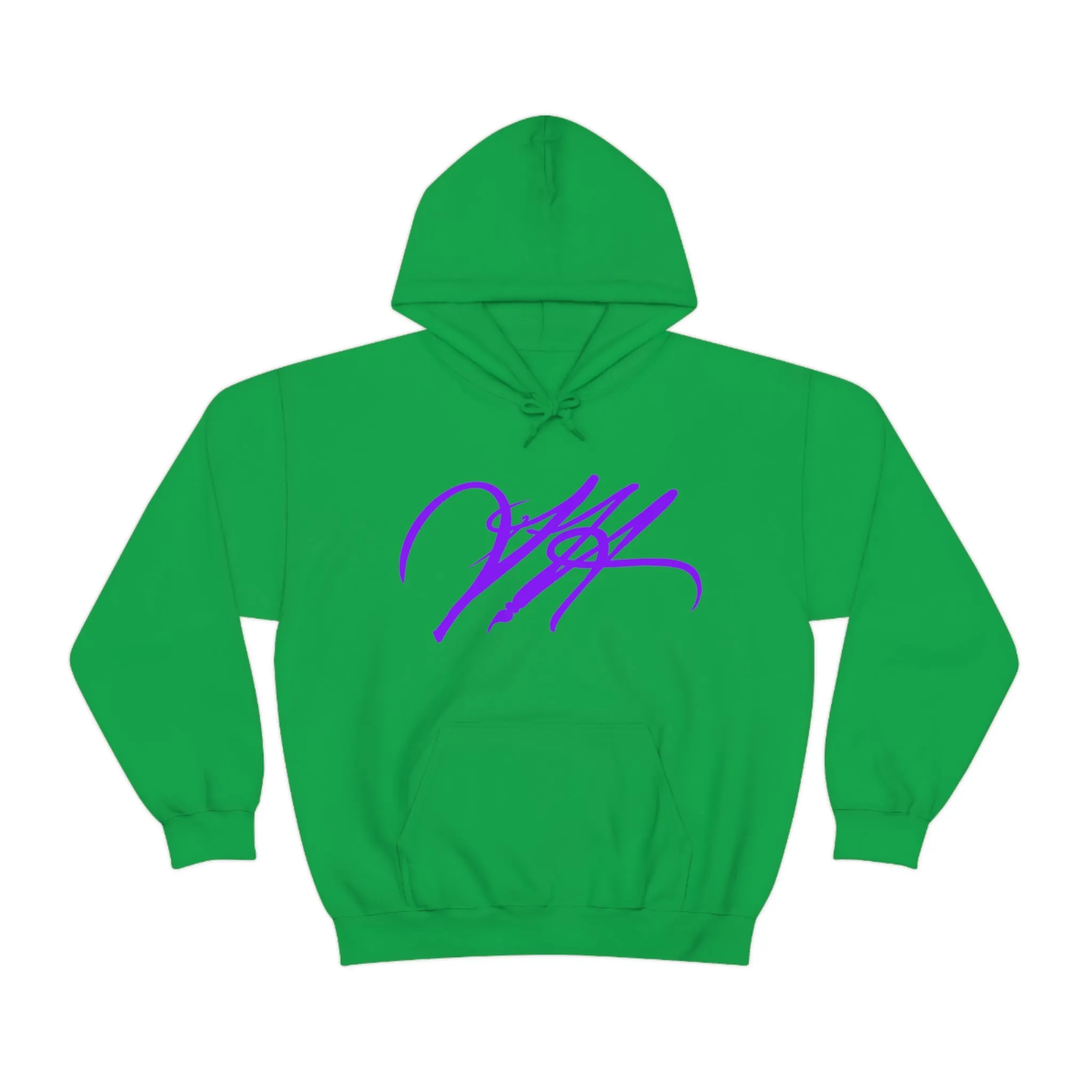 “Script Logo - Purple”- Unisex Hooded Sweatshirt by artist David Hilborn