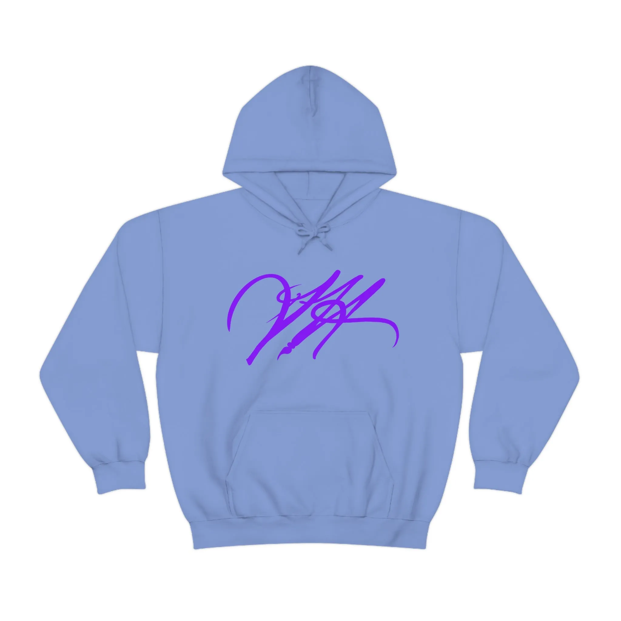 “Script Logo - Purple”- Unisex Hooded Sweatshirt by artist David Hilborn