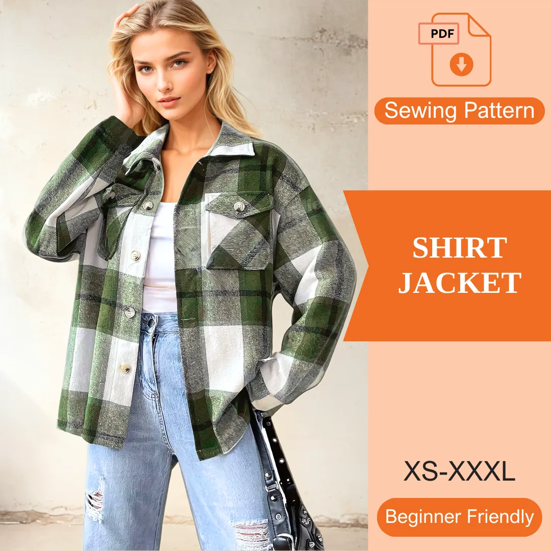 Shirt Jacket PDF Sewing Pattern