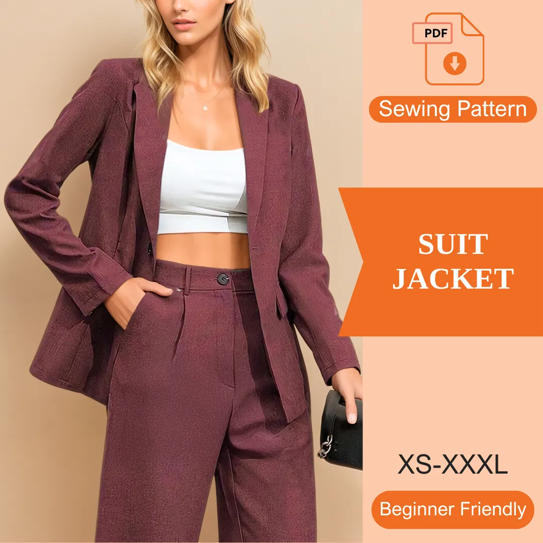 Suit Jacket PDF Sewing Pattern