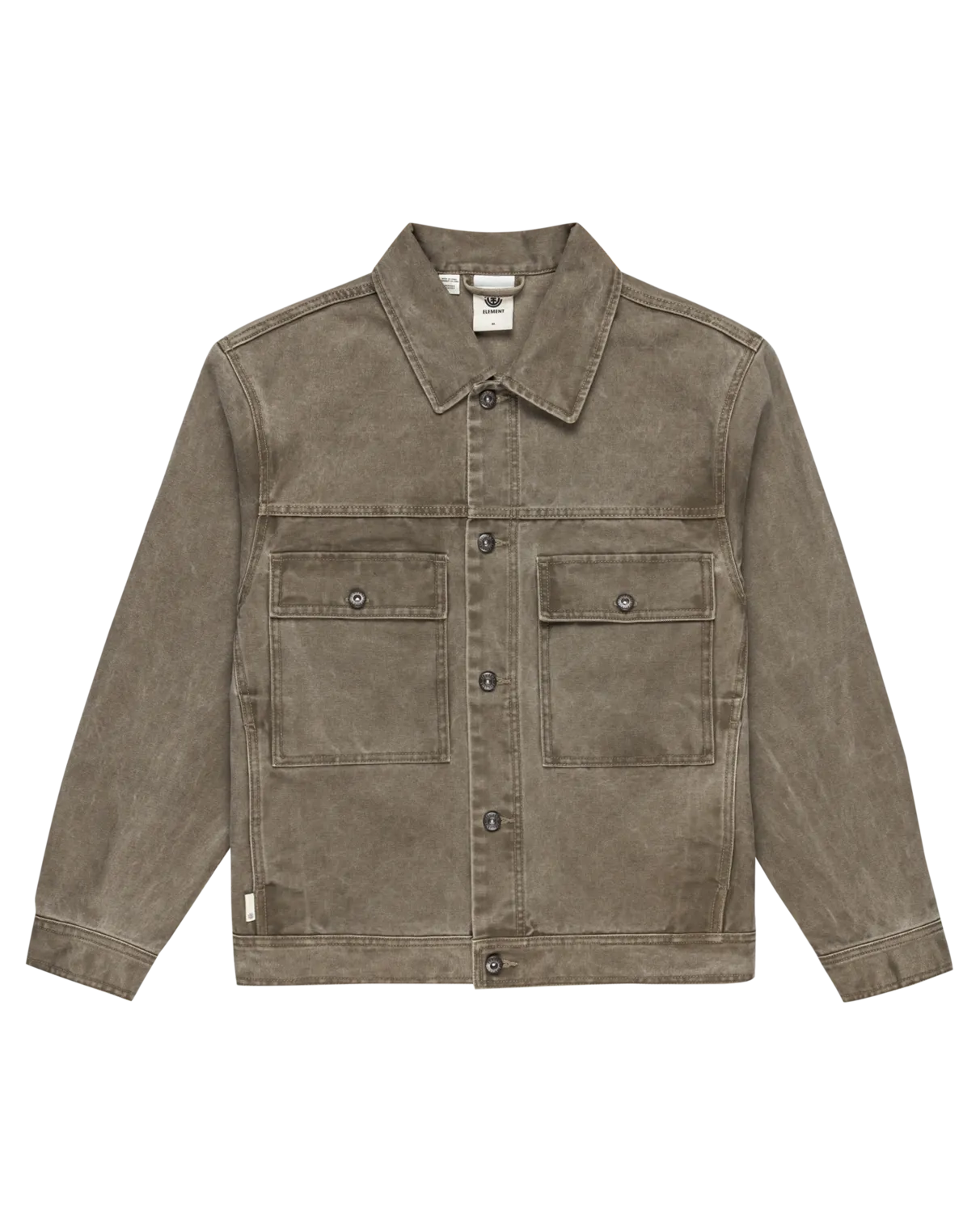 Trucker Canvas Jacket in Stone Gray