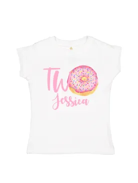 TWO Pink Sprinkles Donut Shirt - Personalized