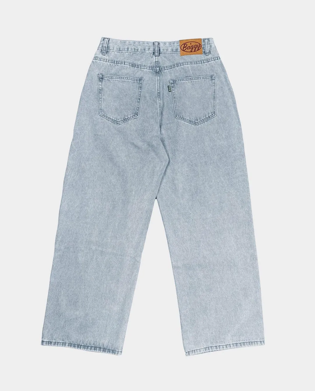 Vic - Baggy Pleated Jeans - Light Blue