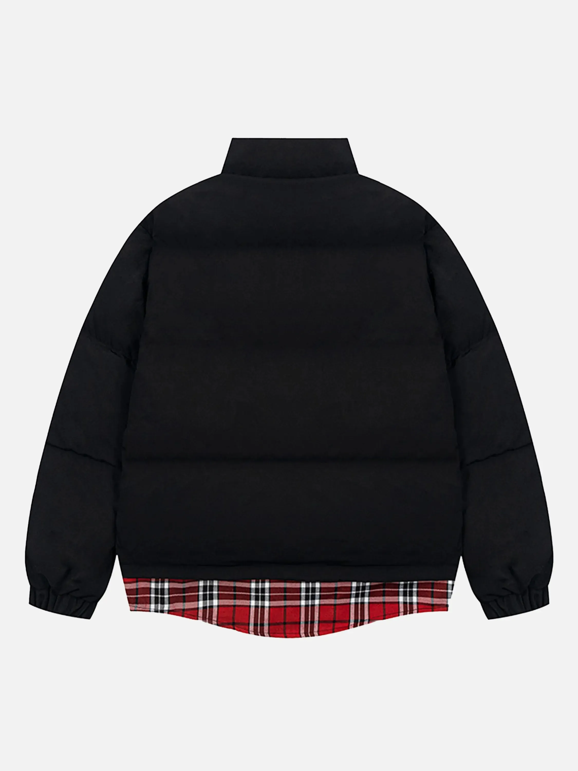 Vintage Fake Two-piece Plaid Coat