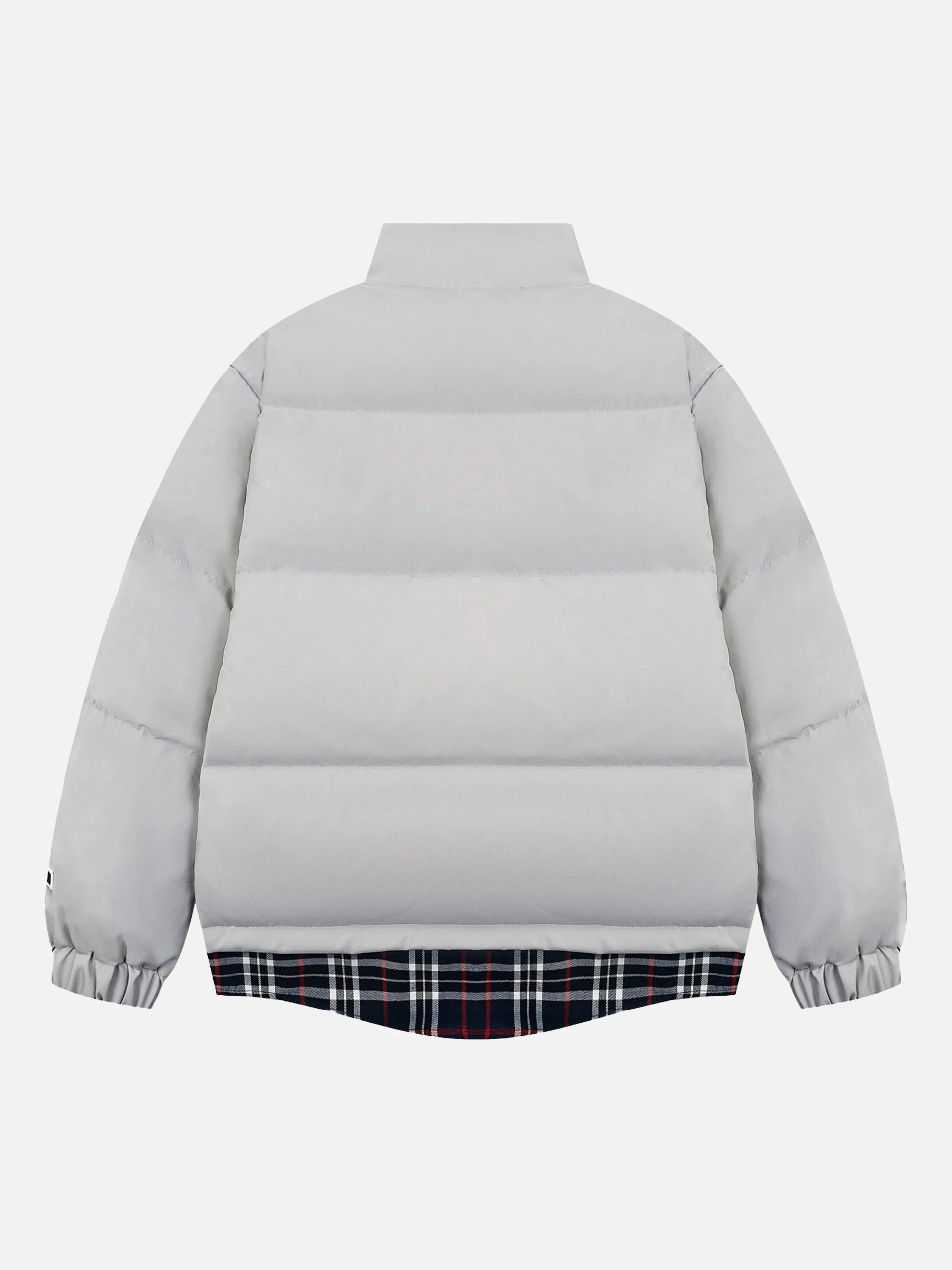 Vintage Fake Two-piece Plaid Coat