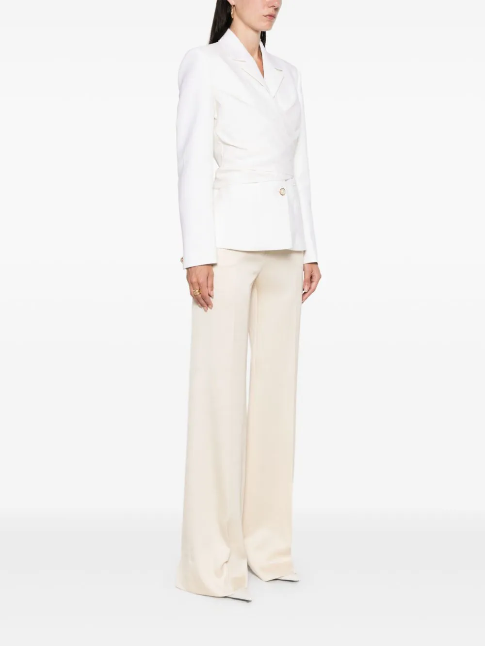 virgin wool wrap tuxedo