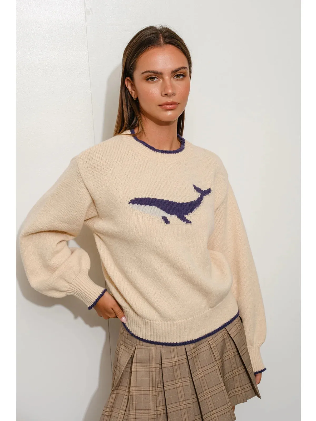 Whale Crewneck Sweater