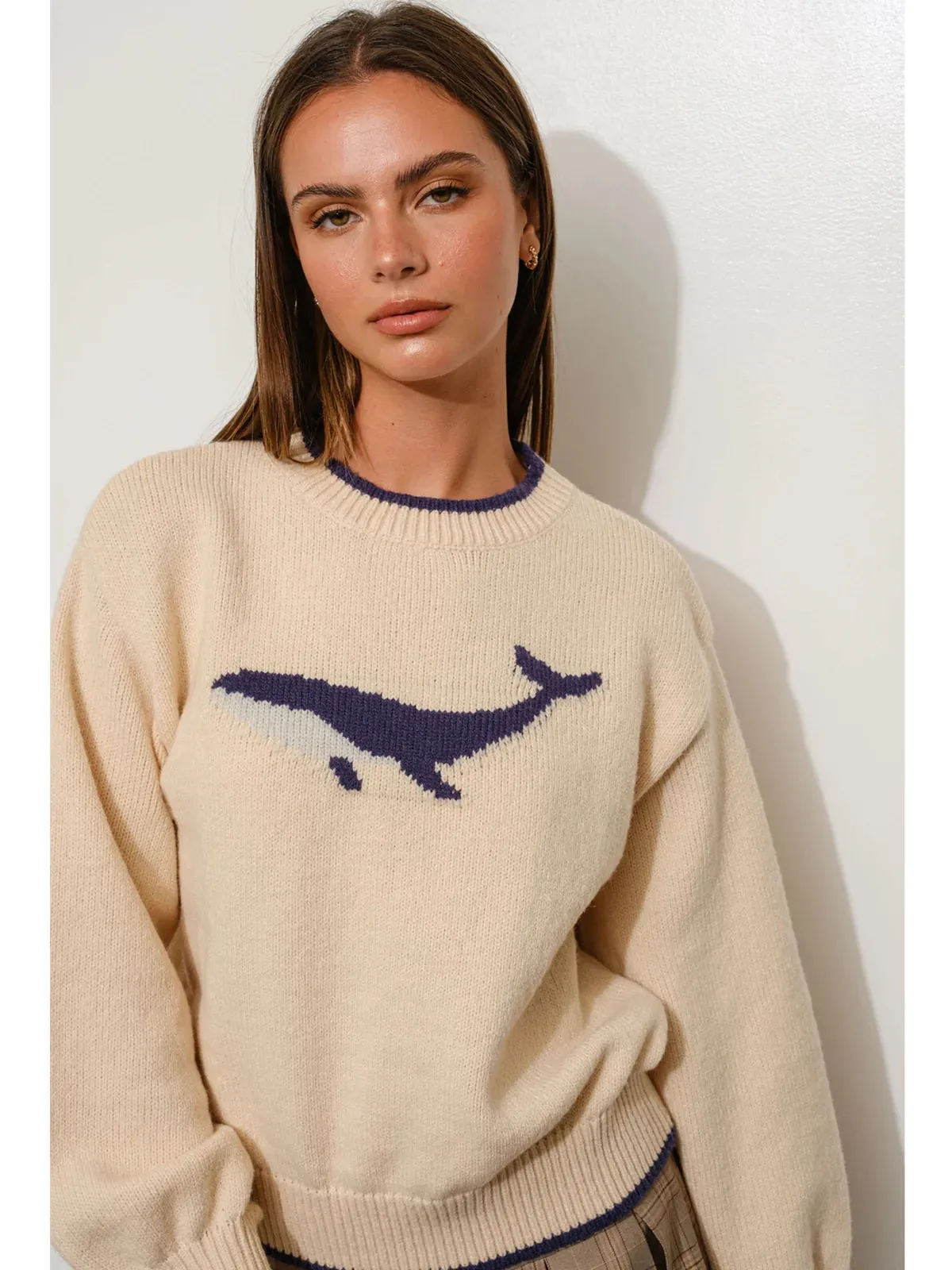 Whale Crewneck Sweater